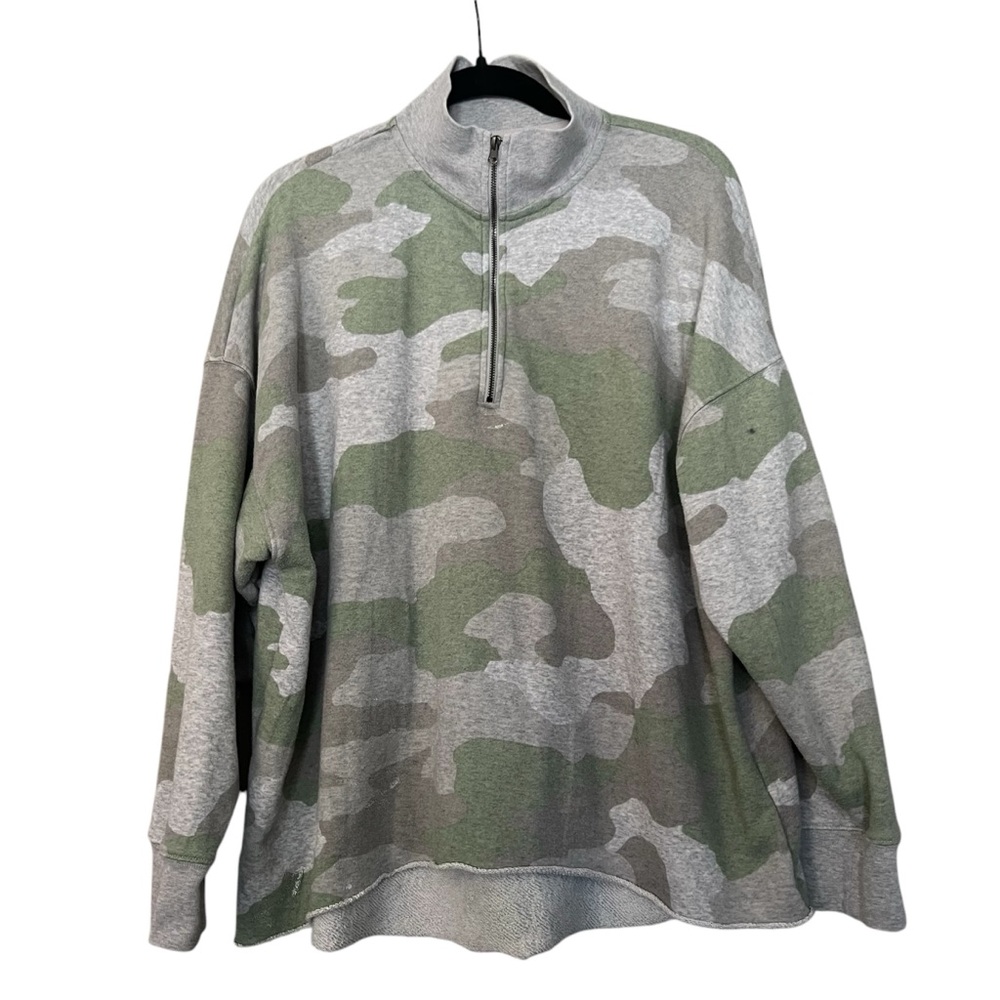 Aerie Camo Quarter-Zip Pullover